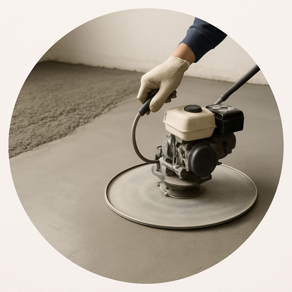 Estrich- und Bodenvorbereitung auf der Baustelle